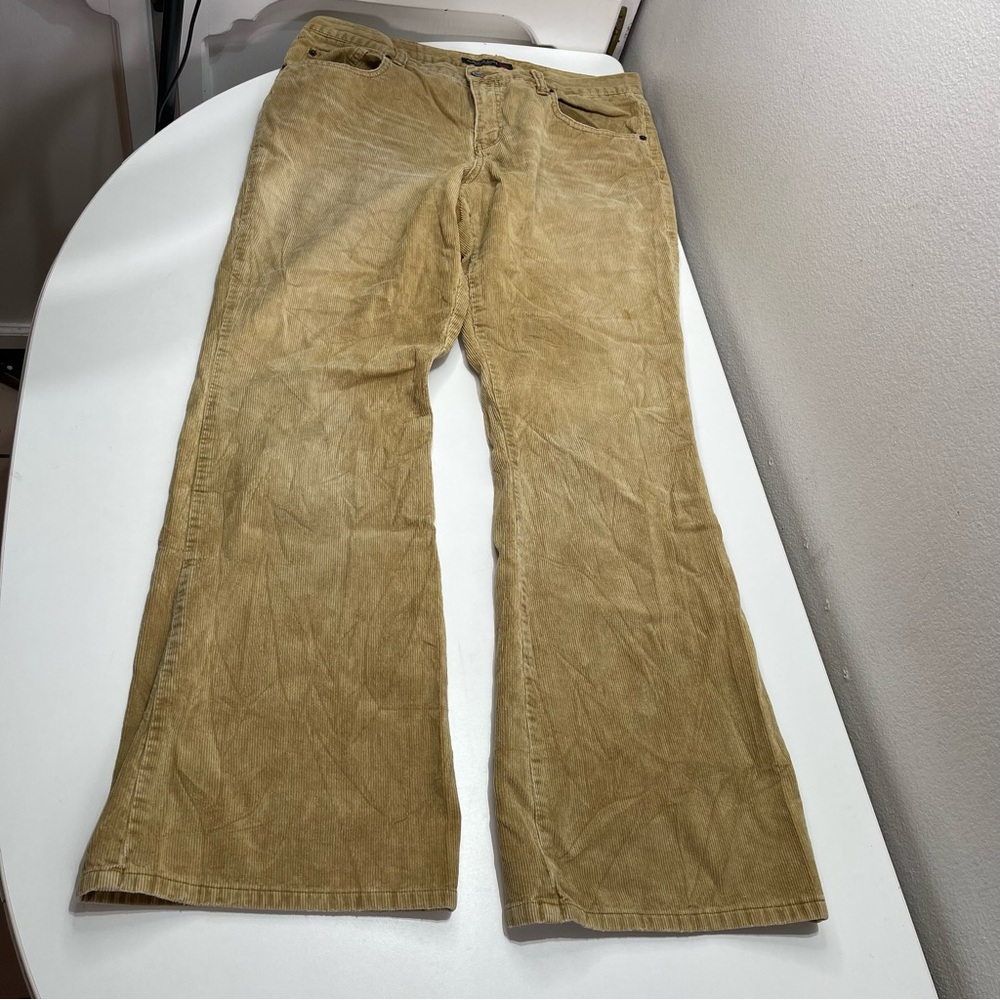 American Eagle Corduroy Flare Tan Pants Women 12 Jeans